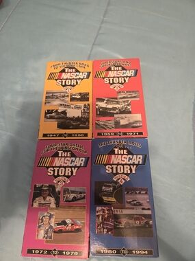 The NASCAR Story Volumes 1-2-3-4 VHS Tapes 1947-1994 NASCAR Racing Series